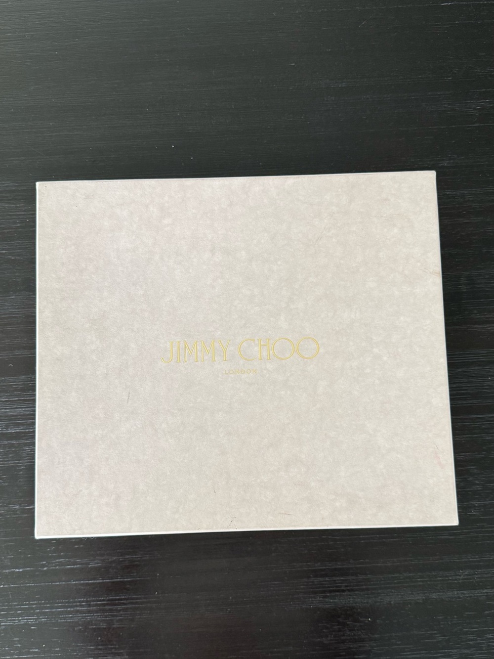 Jimmy Choo Beige Box with Gold Logo